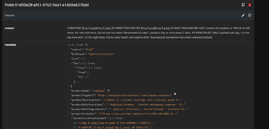 Knowledge vector ingestion