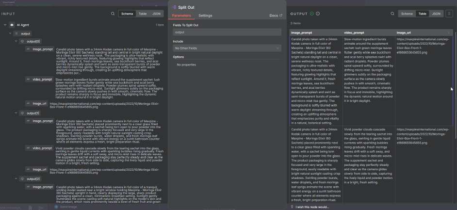 Product image gen workflow